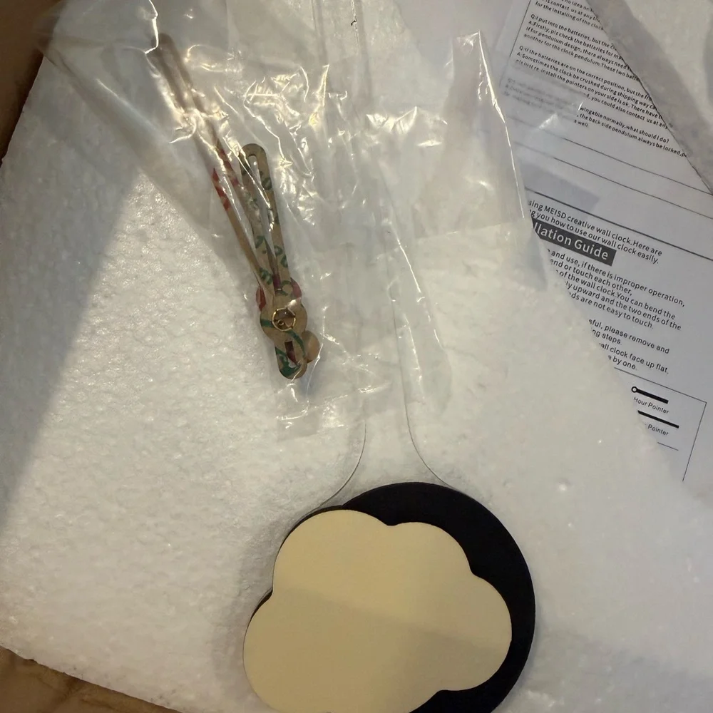 Modern Black and Cream Cloud Pendulum Wall Clock